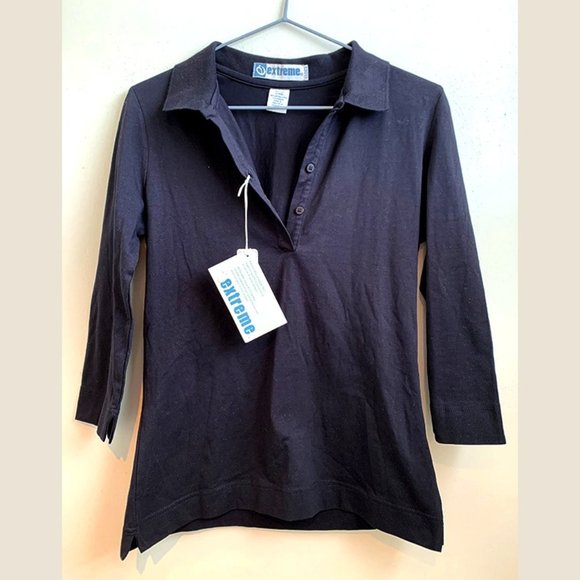 Extreme Black Polo Shirt - Picture 1 of 4